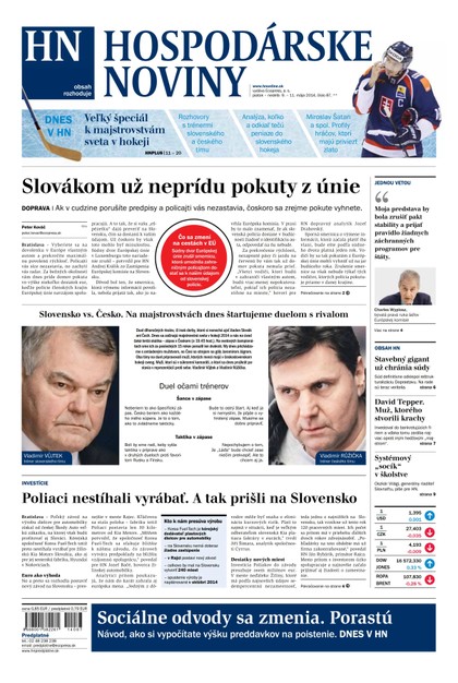 E-magazín Hospodárske noviny 09.05.2014 - MAFRA Slovakia, a.s.