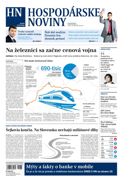 E-magazín Hospodárske noviny 13.05.2014 - MAFRA Slovakia, a.s.