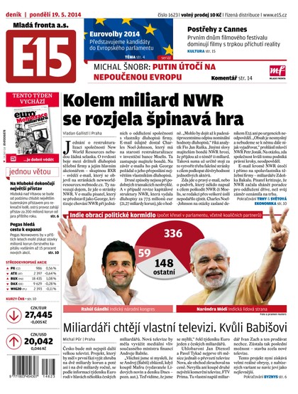 E-magazín E15 19.5.2014 - Czech Media Invest