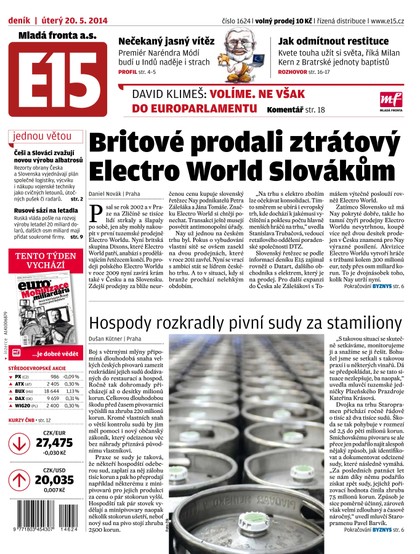 E-magazín E15 20.5.2014 - Czech Media Invest