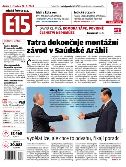 E-magazín E15 22.5.2014 - Czech Media Invest