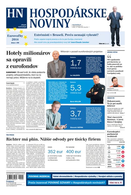 E-magazín Hospodárske noviny 27.05.2014 - MAFRA Slovakia, a.s.