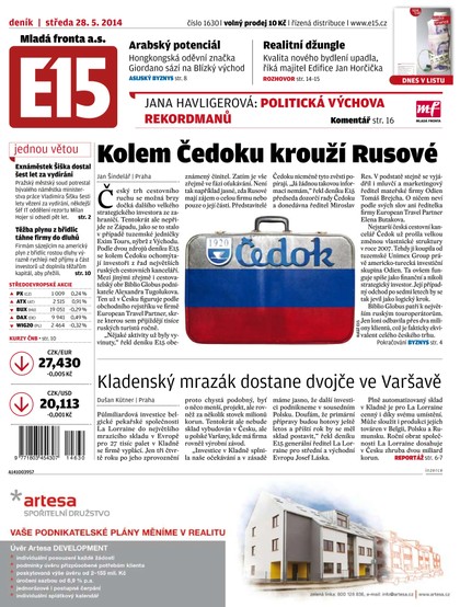 E-magazín E15 28.5.2014 - Czech Media Invest