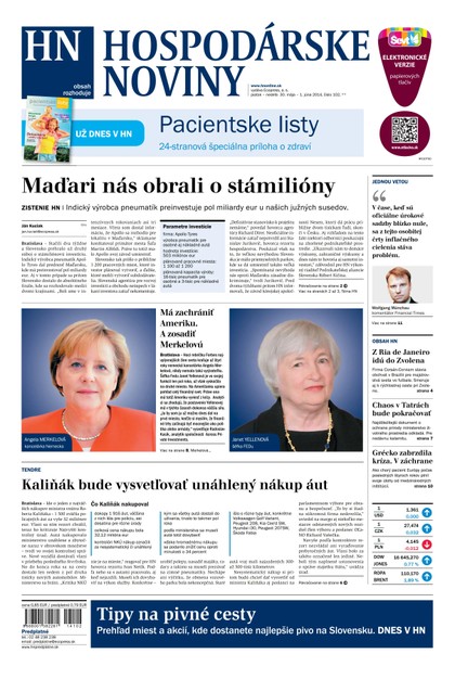 E-magazín Hospodárske noviny 30.05.2014 - MAFRA Slovakia, a.s.