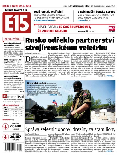 E-magazín E15 30.5.2014 - Czech Media Invest