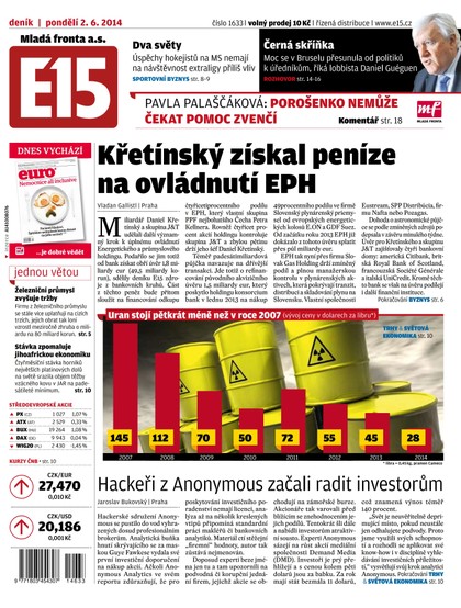 E-magazín E15 2.6.2014 - Czech Media Invest