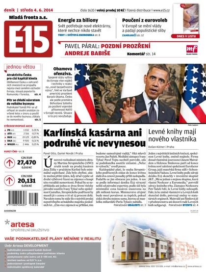 E-magazín E15 4.6.2014 - Czech Media Invest