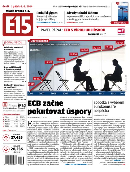 E-magazín E15 6.6.2014 - Czech Media Invest