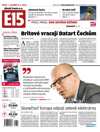E-magazín E15 9.6.2014 - Czech Media Invest
