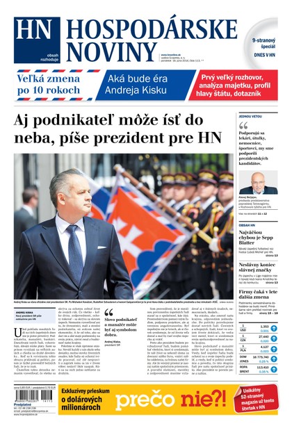 E-magazín Hospodárske noviny 16.06.2014 - MAFRA Slovakia, a.s.