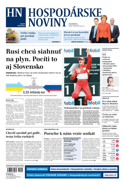 E-magazín Hospodárske noviny 17.06.2014 - MAFRA Slovakia, a.s.
