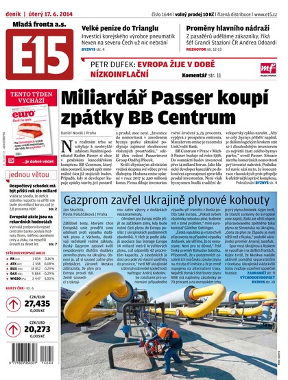 E-magazín E15 17.6.2014 - Czech Media Invest