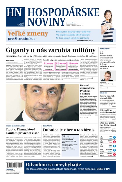 E-magazín Hospodárske noviny 02.07.2014 - MAFRA Slovakia, a.s.