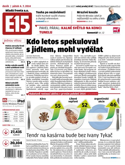 E-magazín E15 4.7.2014 - Czech Media Invest