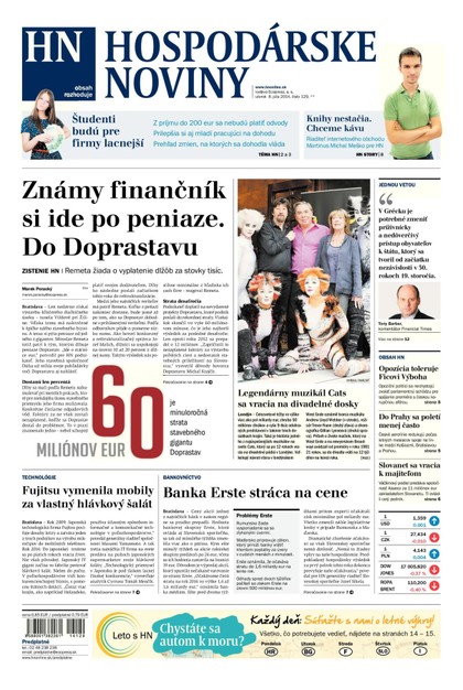 E-magazín Hospodárske noviny 08.07.2014 - MAFRA Slovakia, a.s.