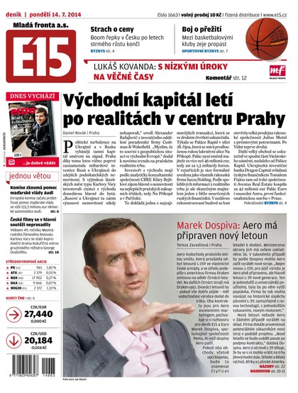 E-magazín E15 14.7.2014 - Czech Media Invest