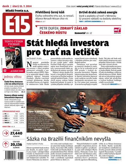 E-magazín E15 15.7.2014 - Czech Media Invest