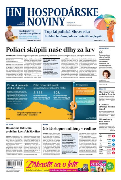 E-magazín Hospodárske noviny 22.07.2014 - MAFRA Slovakia, a.s.