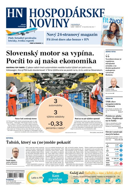E-magazín Hospodárske noviny 25.07.2014 - MAFRA Slovakia, a.s.
