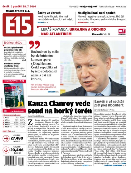E-magazín E15 28.7.2014 - Czech Media Invest