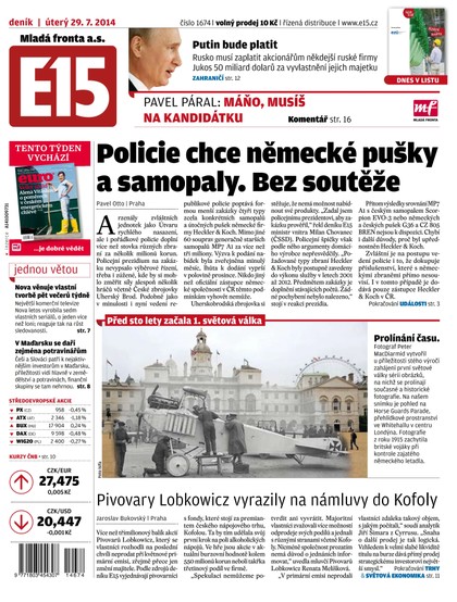 E-magazín E15 29.8.2014 - Czech Media Invest