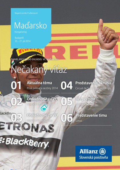 E-magazín Magazín F1 10/2014 - Allianz - Slovenská poisťovňa, a.s.