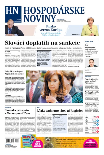 E-magazín Hospodárske noviny 31.07.2014 - MAFRA Slovakia, a.s.