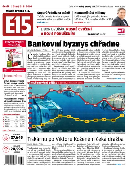 E-magazín E15 5.8.2014 - Czech Media Invest