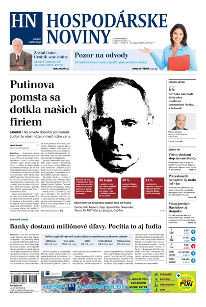E-magazín Hospodárske noviny 08.08.2014 - MAFRA Slovakia, a.s.