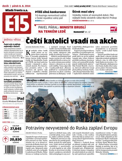 E-magazín E15 8.8.2014 - Czech Media Invest