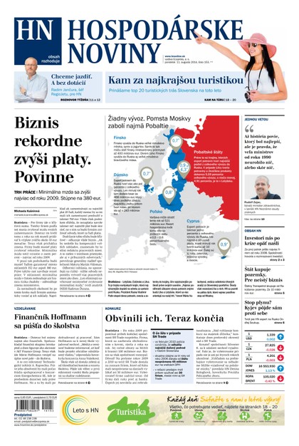 E-magazín Hospodárske noviny 11.08.2014 - MAFRA Slovakia, a.s.
