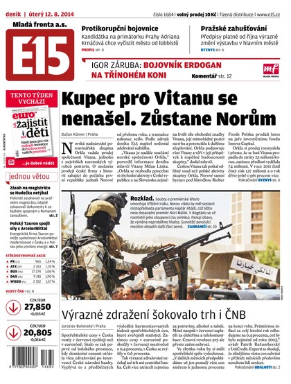 E-magazín E15 12.8.2014 - Czech Media Invest