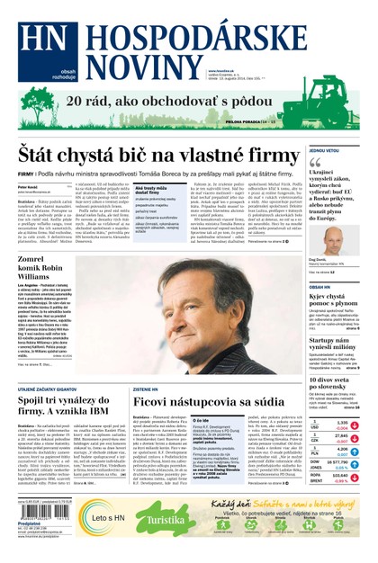 E-magazín Hospodárske noviny 13.08.2014 - MAFRA Slovakia, a.s.