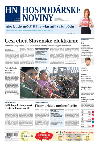 E-magazín Hospodárske noviny 26.08.2014 - MAFRA Slovakia, a.s.
