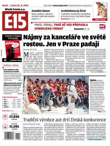 E-magazín E15 26.8.2014 - Czech Media Invest