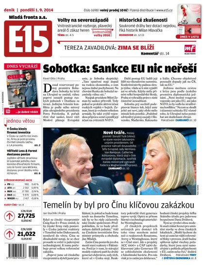 E-magazín E15 1.9.2014 - Czech Media Invest