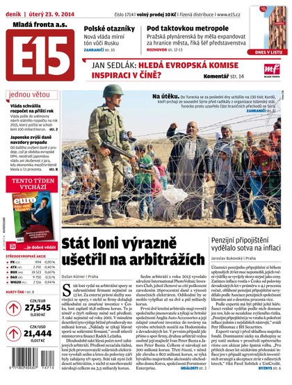 E-magazín E15 23.9.2014 - Czech Media Invest