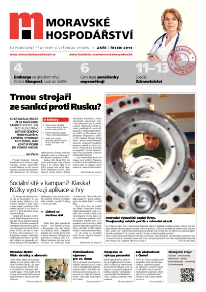 E-magazín MH říjen 2014 - Magnus Regio, vydavatel Moravského hospodářství