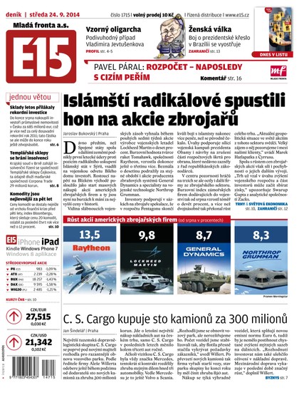 E-magazín E15 24.9.2014 - Czech Media Invest