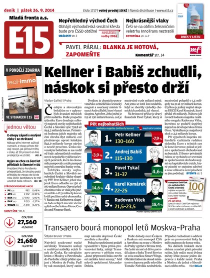 E-magazín E15 26.9.2014 - Czech Media Invest