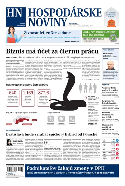 E-magazín Hospodárske noviny 03.10.2014 - MAFRA Slovakia, a.s.