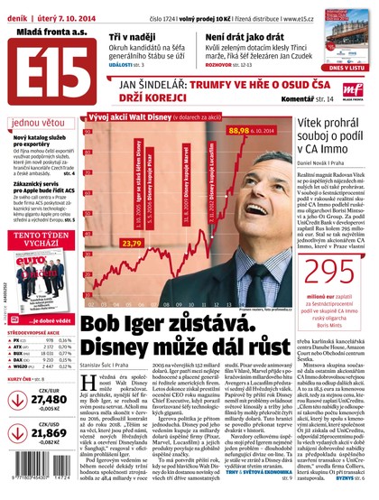 E-magazín E15 7.10.2014 - Czech Media Invest