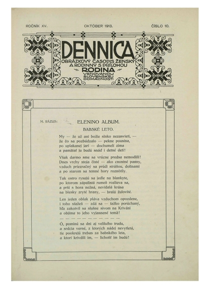E-magazín Dennica  10/1913 - Slovenská národná knižnica
