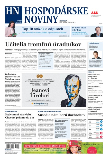 E-magazín Hospodárske noviny 14.10.2014 - MAFRA Slovakia, a.s.