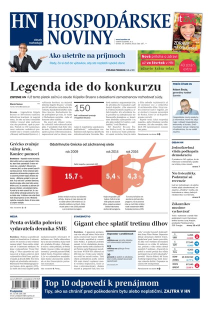 E-magazín Hospodárske noviny 15.10.2014 - MAFRA Slovakia, a.s.