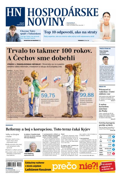 E-magazín Hospodárske noviny 28.10.2014 - MAFRA Slovakia, a.s.