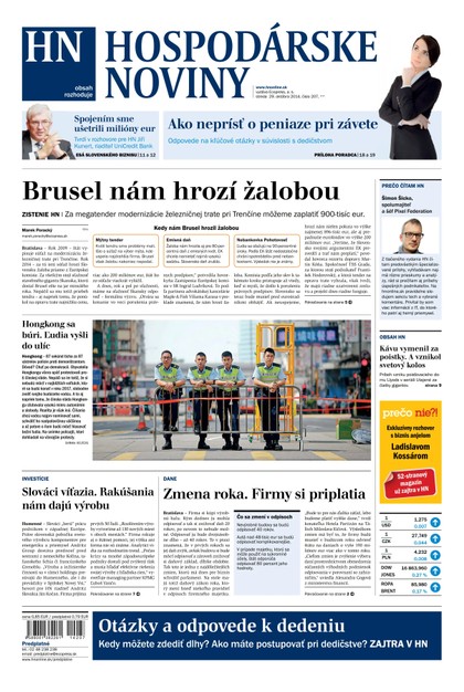 E-magazín Hospodárske noviny 29.10.2014 - MAFRA Slovakia, a.s.