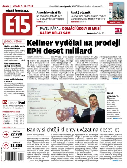 E-magazín E15 5.11.2014 - Czech Media Invest