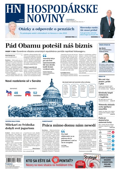 E-magazín Hospodárske noviny 06.11.2014 - MAFRA Slovakia, a.s.