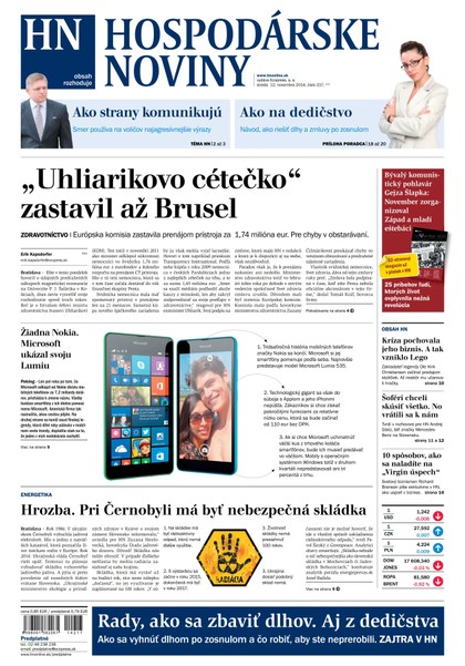 E-magazín Hospodárske noviny 12.11.2014 - MAFRA Slovakia, a.s.